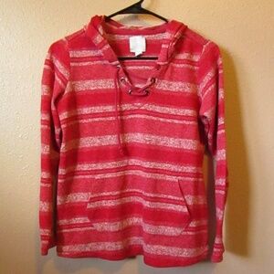 Sunday Red Striped Hoodie